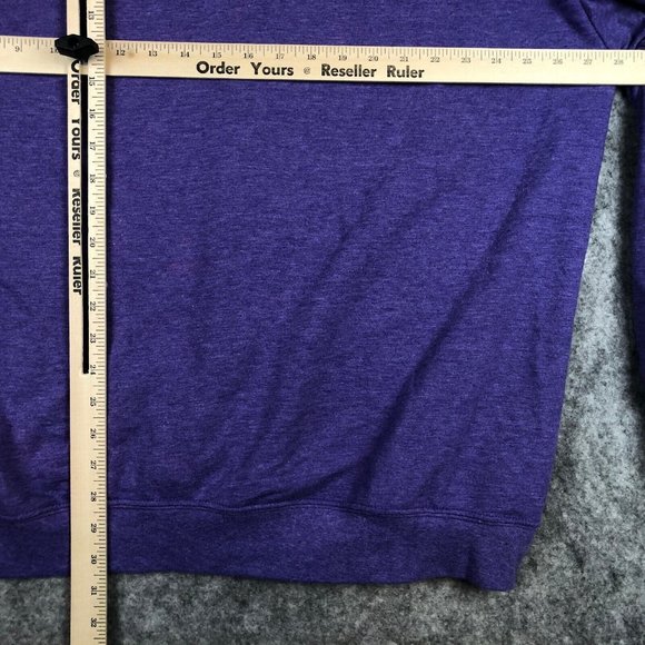Anvil Sweater 3XL Womens Royal Purple Heathered Knit Crewneck Pullover Casual - Picture 7 of 10